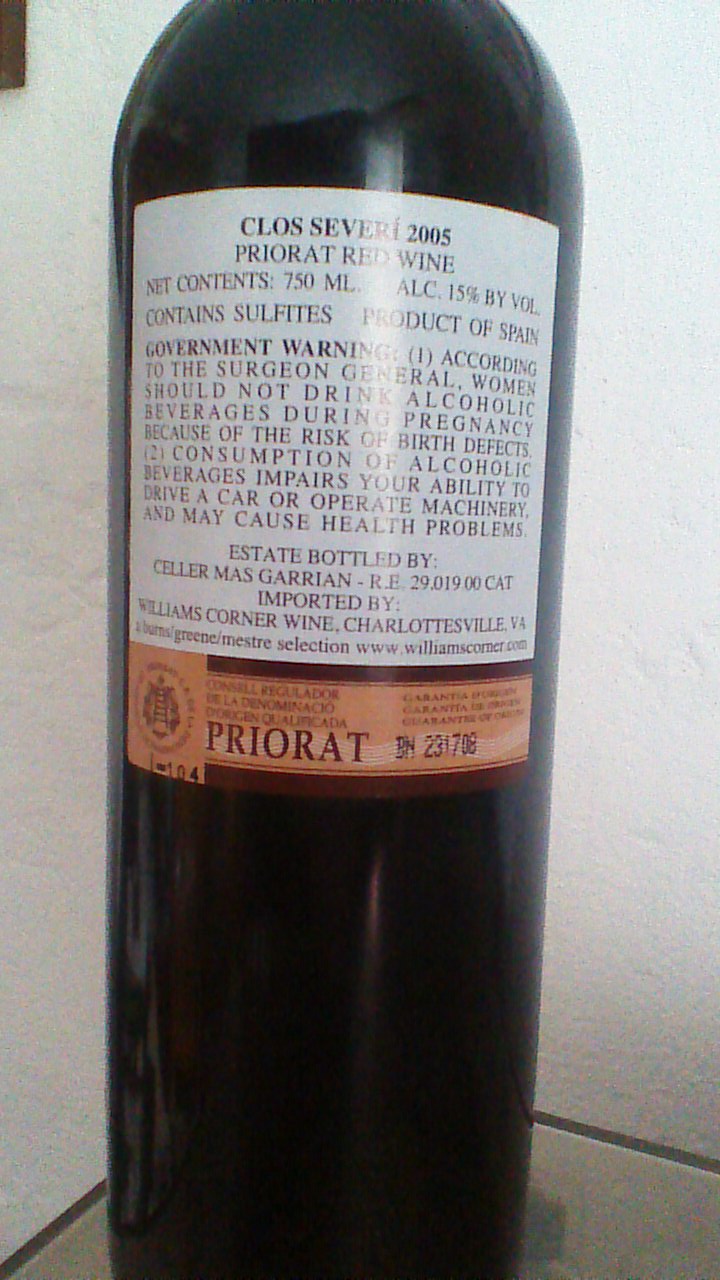 Clos Severí 2005 R